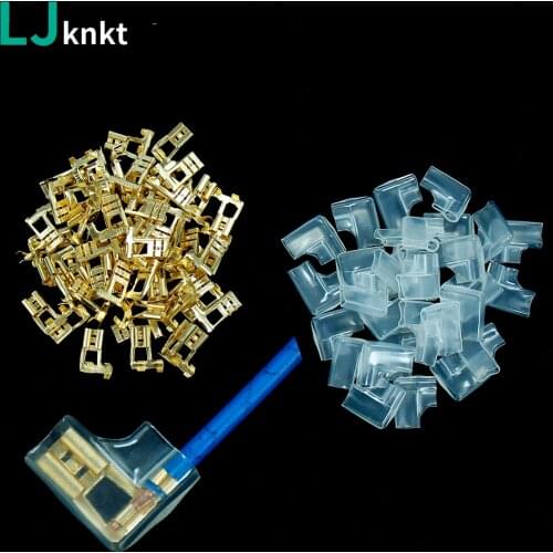 Small household appliances L-type insulating sheath elbow connector Plug in type Terminal block Flag spring