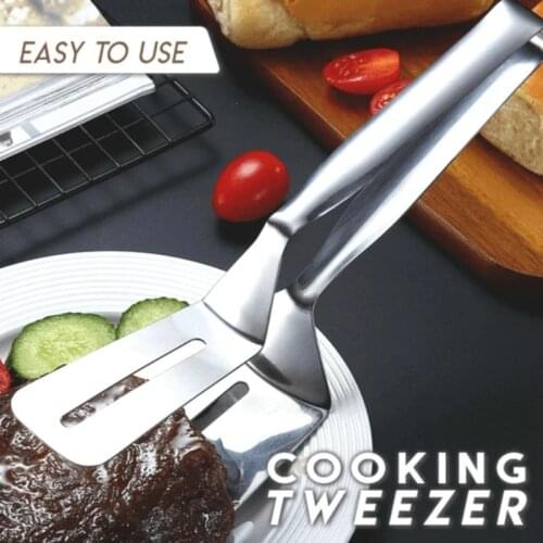 Multifunctional Stainless Steel Poultry Lifter Barbecue Turner Bbq Tongs Fried Shovel Bread Clip Cooking Tools