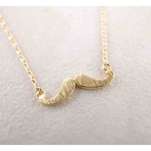 Wholesale 10Pcs Funny Fake Moustache Pendants And Necklace Silver Gold Rose Gold Color Choker Chain Women Jewelry Free Shipping