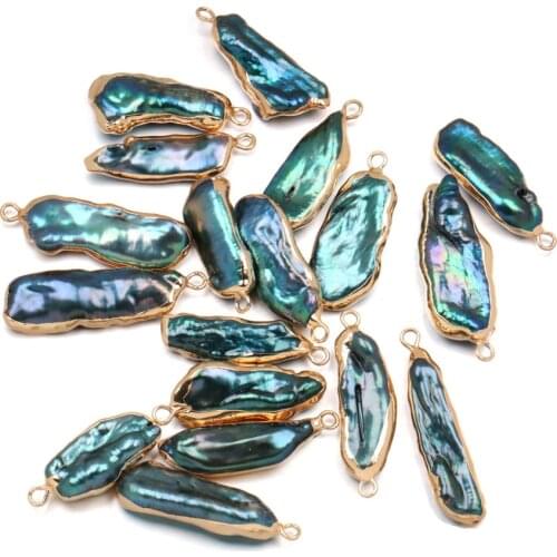 Natural Freshwater Pearl Charms Pendant Geometric Irregularity 5PCS For DIY Natural Earrings Jewelry Making Accessories