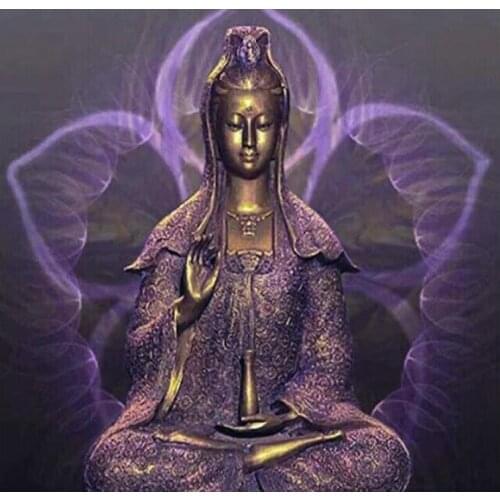 Full square / round diamond 5D DIY Diamond Painting "Buddha" Diamond embroidered kuan yin Diamond Mosaic Home Hecoration FG1522