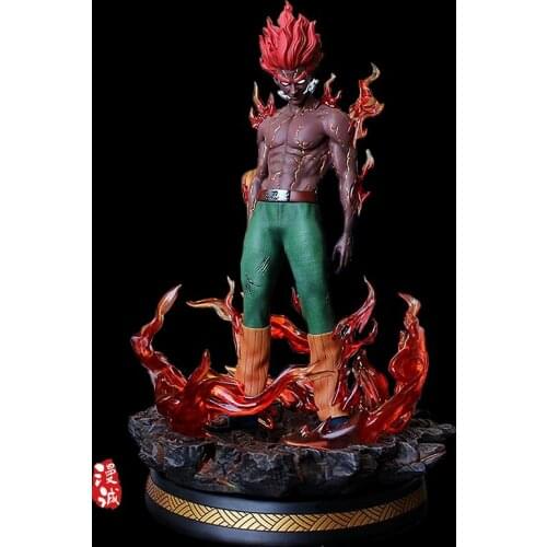 Premium Version of Naruto Gk Might Guy Yamen Dunjia Yekai Can Be Lit Hand-run Model Statue Figure Toys