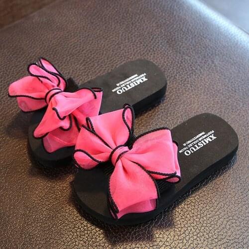 2021 Summer new non-slip childrens flip-flops girls fashion beach shoes pinch sandals female flowers slippers women wear