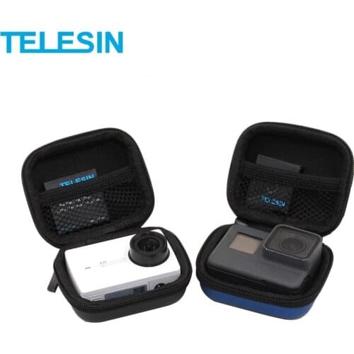 TELESIN Waterproof Small Storage Case Mini Camera Bag Protector Bag for GoPro Hero 8 7 6 5 Osmo Action Xiaomi Yi 4K for SJCAM