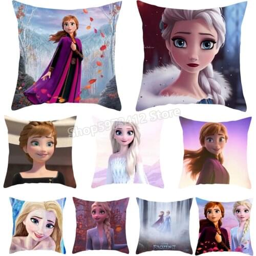 Frozen Pillowcase Anna Elsa Party Home Decoration Pillow Cover Room Decor Present Kids Single Side Disney Cotton Pillow Case