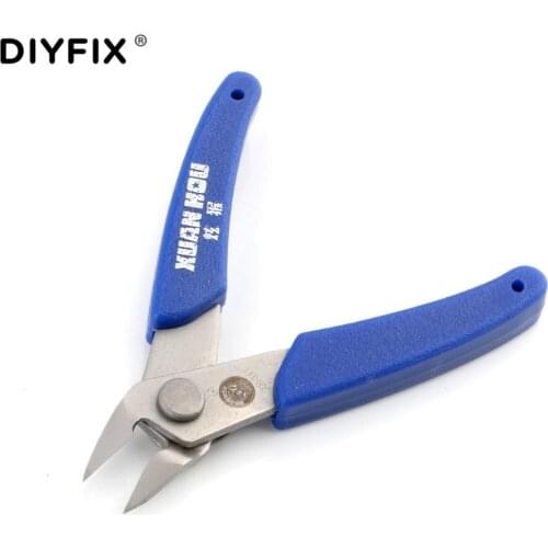 DIYFIX Stainless Steel Aloy Tool Clamp Mini Pliers For Soft Electronic Copper Wires Cutting Diagonal Pliers Nipper Wire Cutter