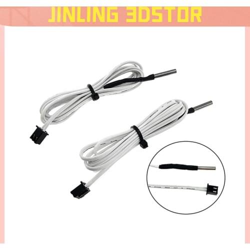 5pcs/lot 100K ohm NTC 1M/2M Line 3950 Thermistors Sensors with Cable 3D Print Part Temperature Part White Accessories 1m 2m long