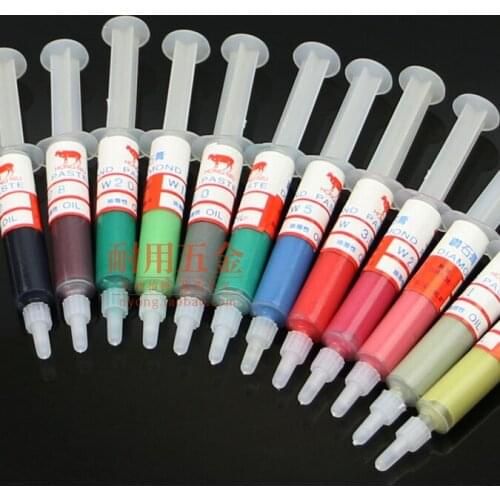 12pcs 5 gram Diamond Polishing Lapping Paste Compound Syringes 0.5 to 40 Micron