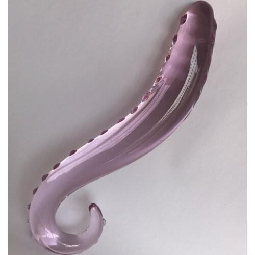 Hippocampus Glass Anal Butt Plug Anal Dilao Pink Big Dildo for Women Lesbian Sex Toy Glass Sex Toys