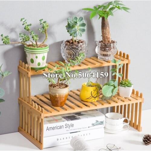 2 Layers Bamboo Storage Rack Kitchen Spice Jar Bottle Seasoning Rack Decoration Organizer Shelf Home Desktop Racks