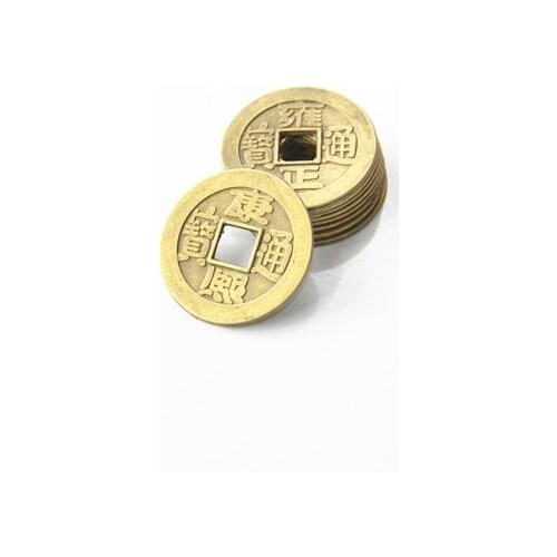 20PCS 28mm Thicken Chinese Ancient Feng Shui Lucky Coin Good Fortune Emperors Antique Wealth Money For Collection Gift