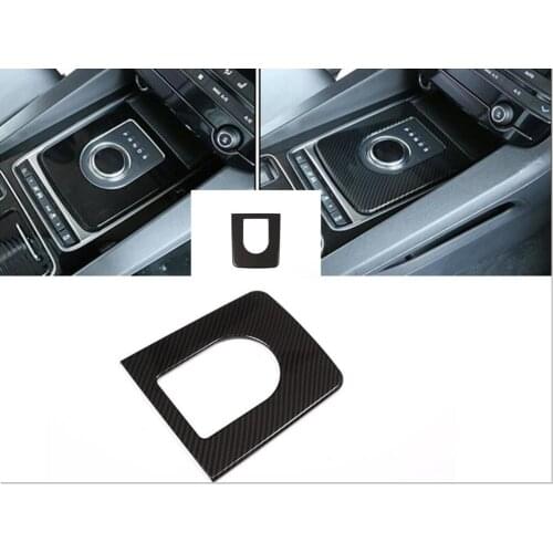 2016 2017 2018 For Jaguar F-Pace X761 XE X760 XF X260 Car ABS Central Console Gear Shift Frame Cover Trim Carbon Fiber