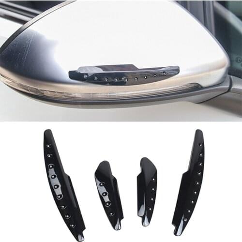 YOLU 4Pcs PVC Car Anti-collision rubber strip with small drill door side anti-scratch White Black car Accessories