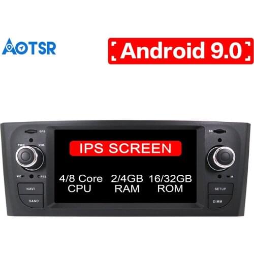 AOTSR IPS Screen Android 9.0 Car Radio GPS Navigation Multimedia Stereo For FIAT old Punto 2005-2009 Linea 2007-2011 Bluetooth