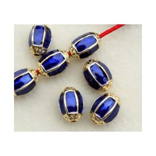 5pcs Buddhist beads accessories gilt gold dripping oil Plated Jewelry Findings For Bracelet spacer Jewelry Making DIY dfs