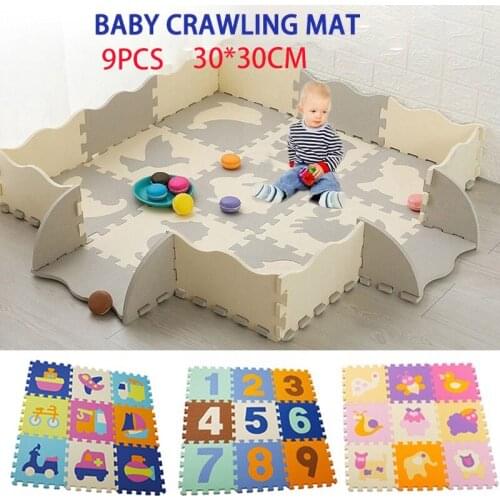 Kids Foam Floor Mat Thick Piece Baby Removable Cartoon Play Mat Puzzle for Crawling Climbing for Home Bedroom Living Room Tatami