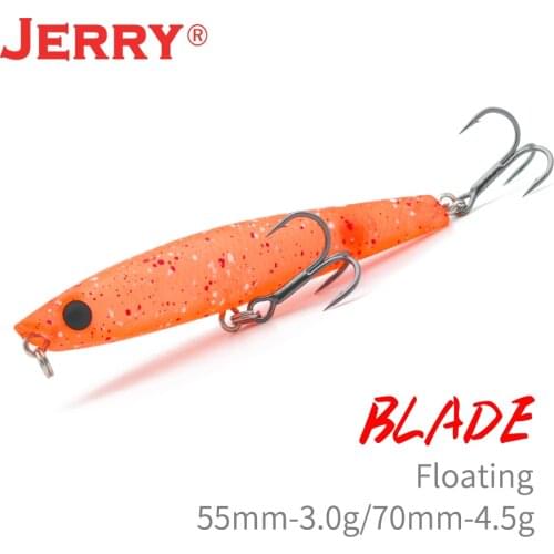 Jerry Blade Pencil Fishing Lure Hard Bait Topwater Floating Whitefish Saltwater 55mm70mm Artificial Lures