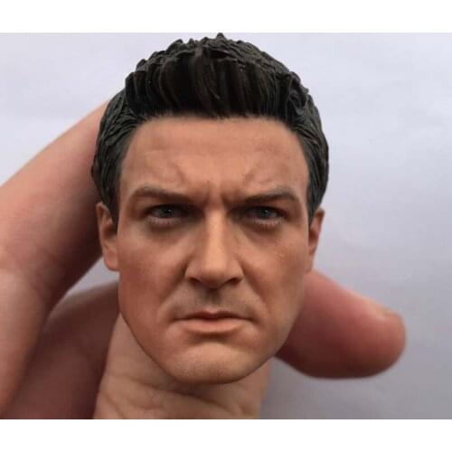 1/6 Scale Jeremy Renner Head Sculpt Male Soldier Hawk Eye Head Carving Model Toy for 12in Action Figure Collection Toy