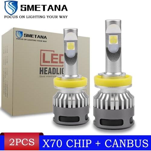 H4 Led Headlights H7 Car Bulbs Headlamps with X70 Chips Big Power 9005 9006 H8 H11 D1S D2S D3S D4S Canbus System 14000LM 6000K