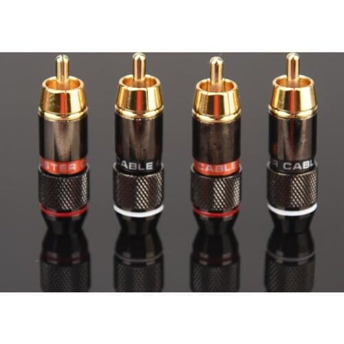 HIFIDIY LIVE 4PCS/Set Audio Signal input RCA Plug cable wire Gold Plated amplifier front stage DIY speaker Stereo Headset repair
