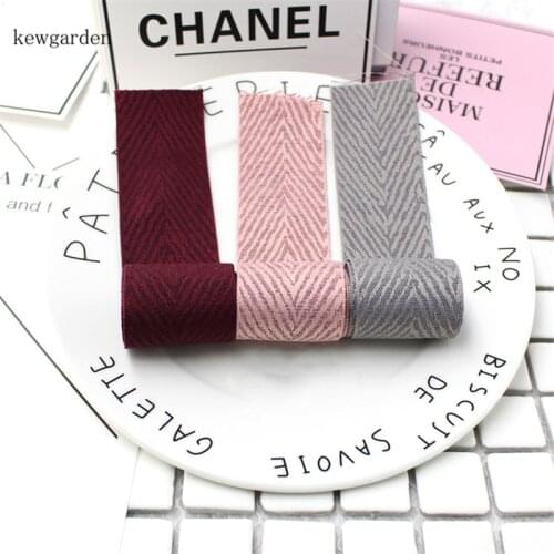 Kewgarden Veins Cotton Blend Ribbons 25 40mm Handmade Tape DIY Brooch Hair Bow Accessories Satin Ribbon Packing Webbing 20Yards