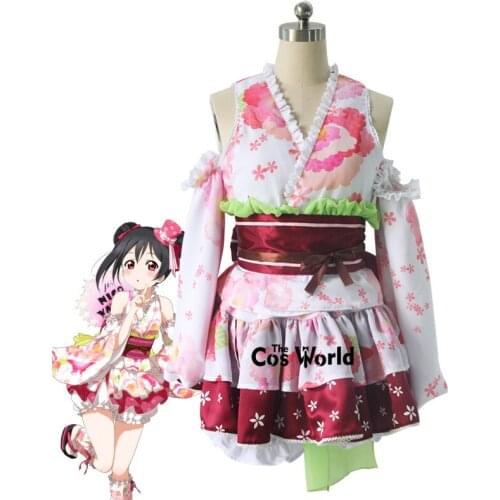 LoveLive! Yazawa Nico Yukata Kimono Dress Outfit Anime Customize Cosplay Costumes