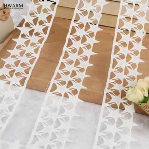 2yard 6cm lace fabric ribbon wedding decoration trim for home gift african single-sided milk silk water-soluble embroidery lace