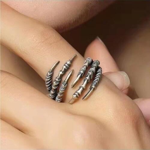 Personality Exaggeration Eagle Claw Ring Opening Adjustable Jewelry Exquisite Trend Men and Women Style Ring
