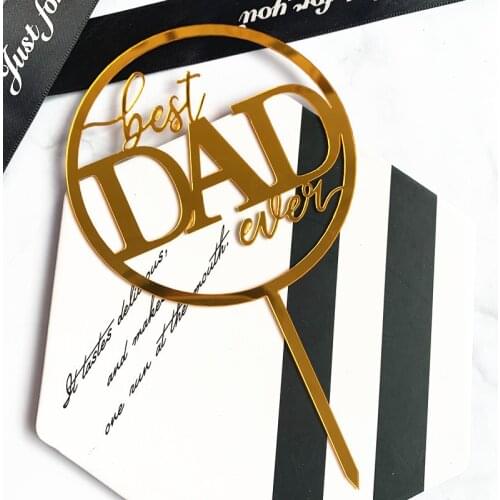 Best Dad Ever Cake Topper Flags Cake Top for Dad Fathers Day Cake Decoration Cupcake Toppers