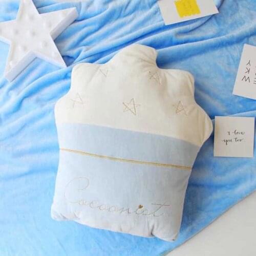 Cartoon Ice Cream Stuffed Toys Cushion Plush Soft Air Condition Warm Blanket Birthday Christmas Gift Pillow Baby Room Decoration