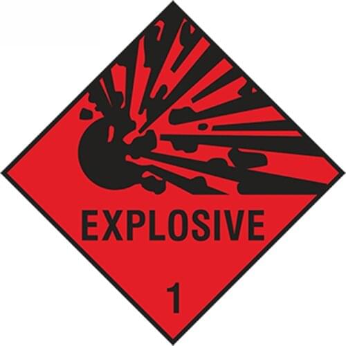 EXPLOSIVE RED Car Sticker Explosion Warning Danger Waterproof Accessories Auto Decoration PVC for Laptop PC Fridge,13cm