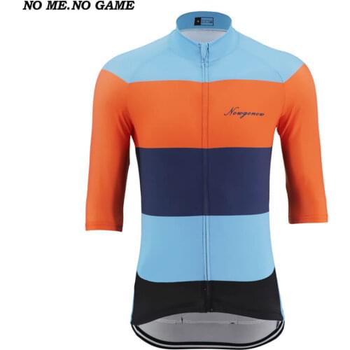 NEW Italy retro cycling jersey summer pro racing team blue orange men short sleeve reflective comfortable lycra triathlon jersey