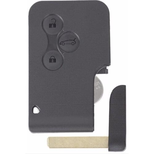 New 3 Button 433Mhz PCF7947 Chip with Emergency Insert Blade Smart Remote Key For R enault M egane nologo