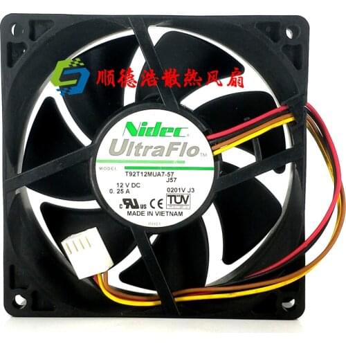 New original CPU radiator fan 9CM T92T12MUA7-57 9025 12V 0.25A high wind volume mute 4-wire PWM speed control fan