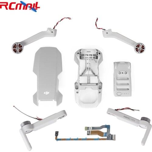 Original For DJI Mavic Mini Left Right Front Back Arm with Motor / Middle Frame Upper Bottom Cover Shell / 3 in 1 Flex Cable