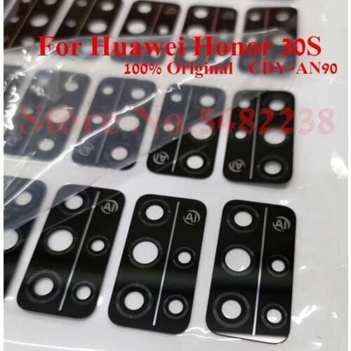 Original Rear Back Camera Glass Lens Cover For Huawei Honor 30s CDY-AN90 Lens Replacement Repair Spare Parts With Stickers