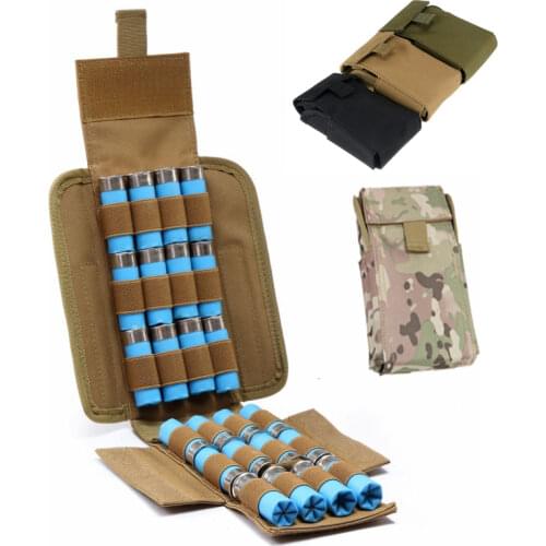 Portable Outdoor Bullet Bags Tactical Molle Waterproof 25 Round 12GA 12 Gauge Magazine Ammo Shells Bag Hunting Magazine Pouches
