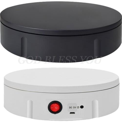 5 Speed Electric Turntable Display Stand 360 Degree Rotating Table Watch Jewelry Holder with Remote Control For Photography Prop