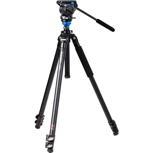 BENRO A2573FS4 Pro Aluminum Tripod Video Tripod Kits With S4 Ballhead Integral Level 3 Section+Carrying Bag Kit