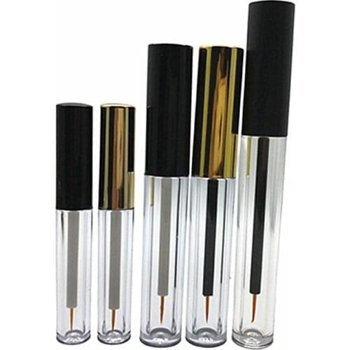 2ml 4ml Mini Cosmetic Empty Eyelashes Tube Eyeliner Vials Bottle Makeup Organzier Container With Brush Plugs Make Up Tube