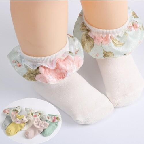 10pair/lot Retro Kids Baby Lace Sock Girls Princess Babys Booties Cotton Short Socks Infant Newborn Toddler For All Season