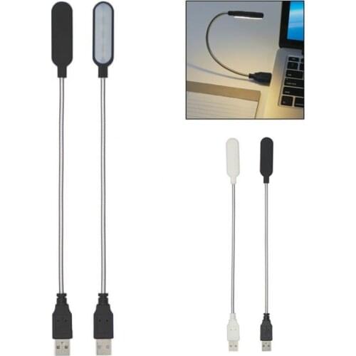 4 LED Mini Reading Lamp USB Book Light Portable Flexible Night Light For Students Laptop Notebook Computer Emergency Lighting