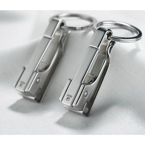 Stainless Steel Car Key Chain Belt Waist Hanging Simple High Quality Men KeyChain Buckle Key Ring Holder The best gift for men