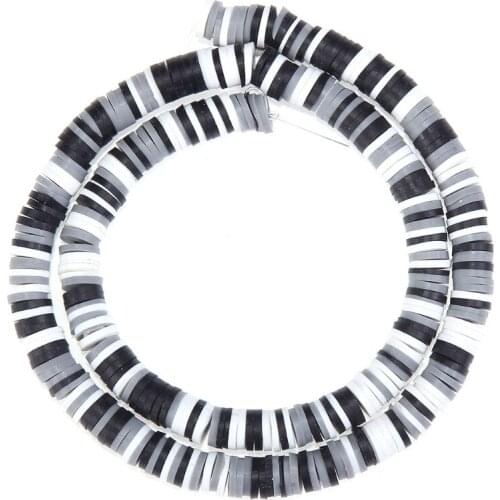 6mm Mulitple Colors Flat Round Polymer Clay Loose Beads for DIY Clothing Accessories Bohemian Bracelet Necklace Making 6XDA