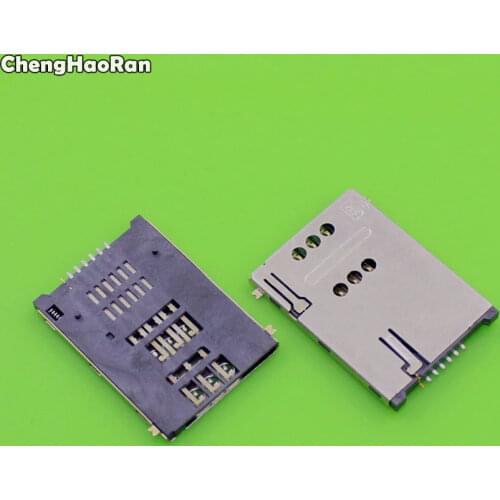 ChengHaoRan 2pcs New SIM memory card Holder 6+1 7P adapter/connector For phone Tablet PC,SMT Self push