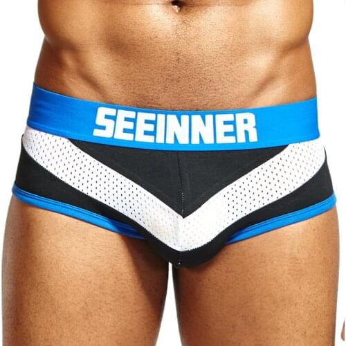 Men Boxer Shorts Breathable Mesh Male Underpants Sexy Gay Penis Pouch Panties Mens Trunks