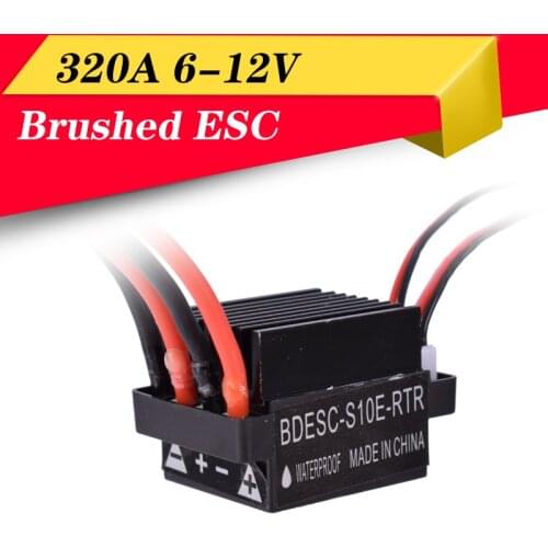 6-12V 320A ESC Black Brushed Motor Speed Controller For RC Ship and Boat R/C Hobby Part