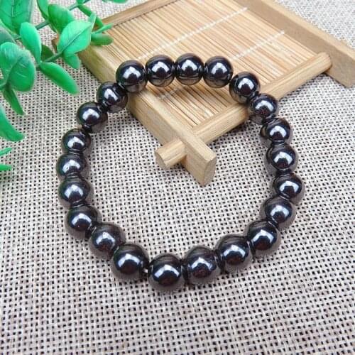 Hot Selling Health Care Magnetic 10 Mm Ball Black Gallstone Bracelet Magnetic Therapy Health Care String Health Care Bracelet