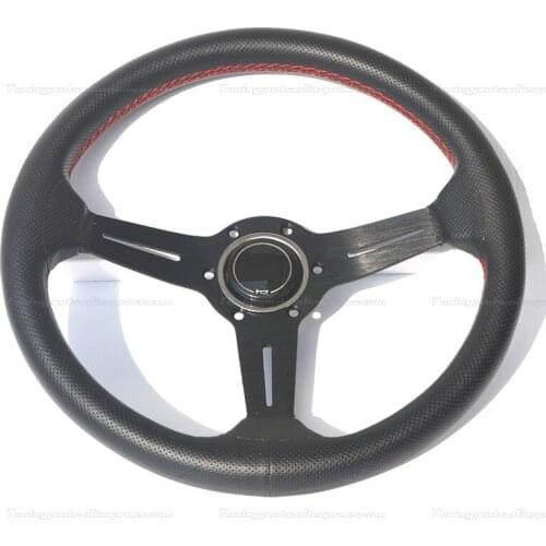 350mm/14inch Red Stitch Small Dish ND Car Steering Wheel