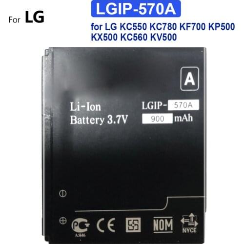 Mobile Phone Battery LGIP-570A 900mAh for LG KC550 KC780 KF700 KP500 KX500 KC560 KV500